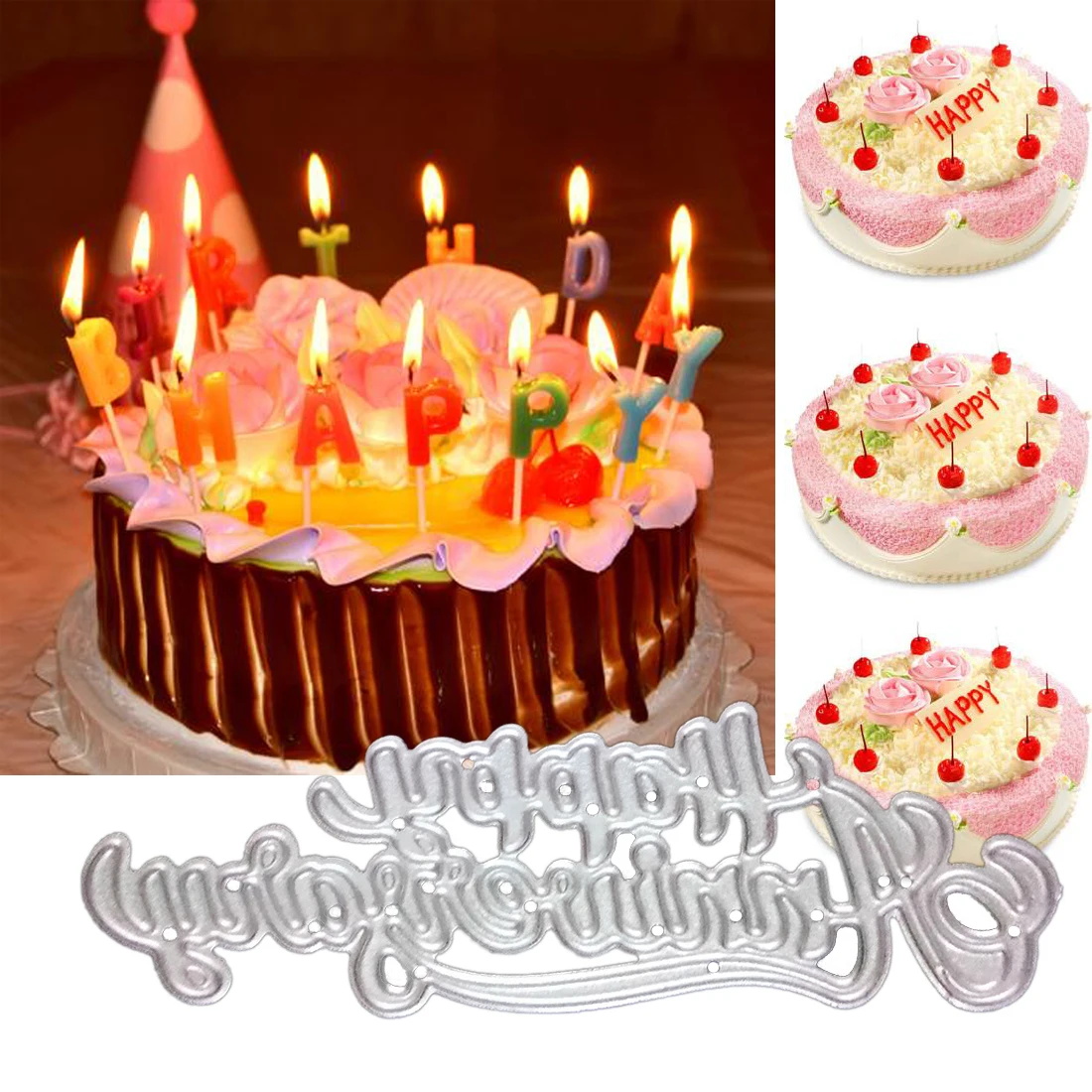 SDR Happy anniversary трафареты для резки металла DIY Скрапбукинг/фотоальбом Декоративные
