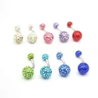 Живот кристалл драгоценный камень AB пупок Multi Crystal Ferido 10 мм двойной драгоценный камень 14 г эпоксидная смола поверхность хип-хоп