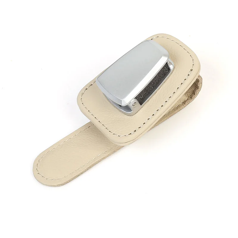 

Lsrtw2017 Cow Leather Aluminum Alloy Car Interior Glasses Clip for Audi