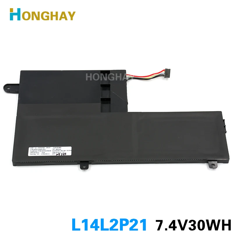 HONGHAY L14L2P21 Аккумулятор для ноутбука LENOVO Yoga 500 14ISK S41 70 75 70AM IFI L14M2P21 2ICP6/54/90|laptop battery for