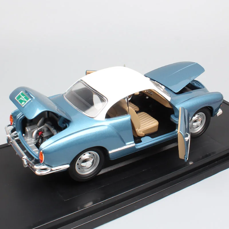 1:18, большие бренды, дорожный знак, классика 1966, Karmann Ghia coupe, литые автомобили, модель автомобиля, миниатюрные игрушки, подарок