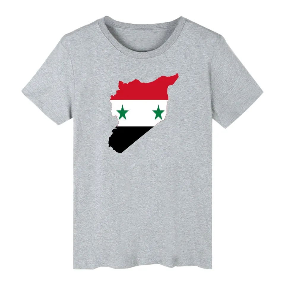 Syrian Flag Short Sleeve T shirt Men Funny Casual T-Shirt Shirt Hip Hop Top Cotton Fashion Soft Tees | Мужская одежда