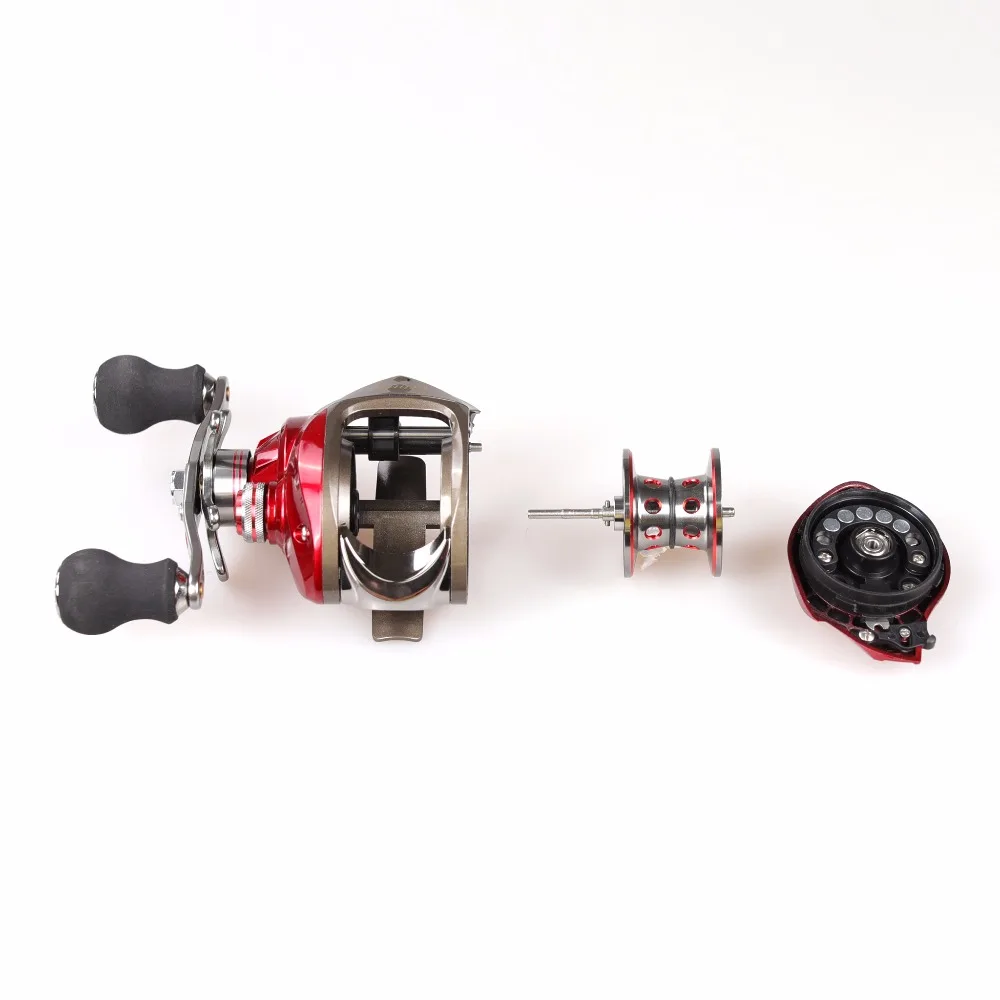 Рыбалка Катушки 2.1 М 46 т угольный стержень Baitcasting Rod 2 секции Set красный приманки