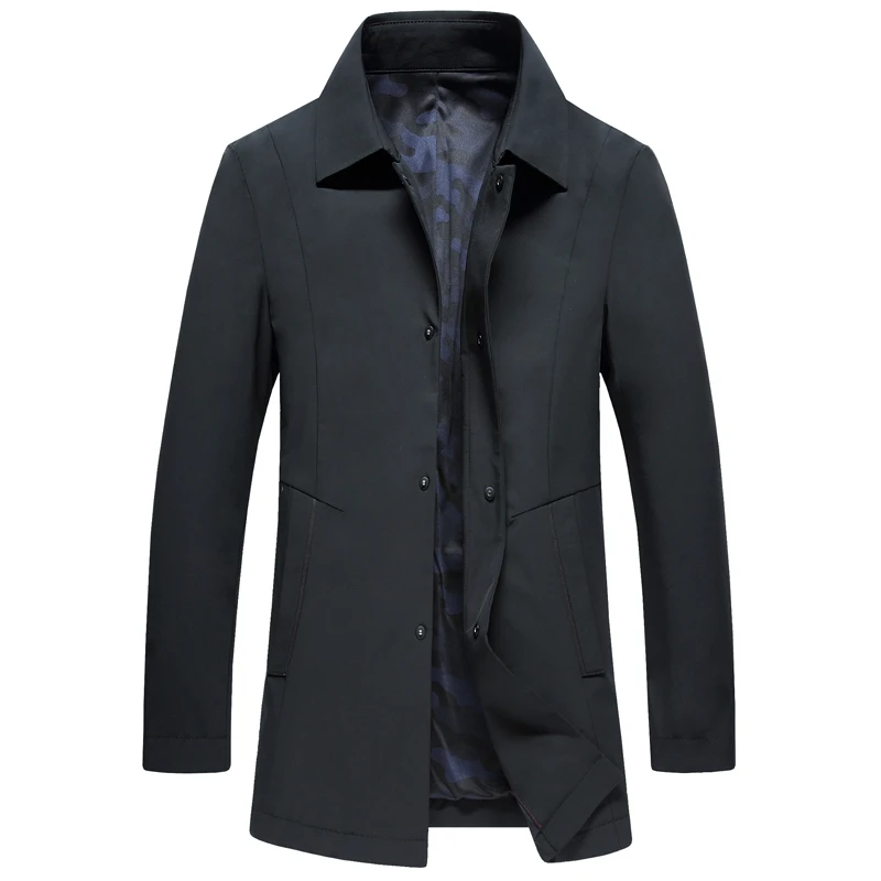 Brand autumn men's trench coats slim fit men and casual jackets 2018 dress mens black/blue windbreaker plus size M-3XL | Мужская
