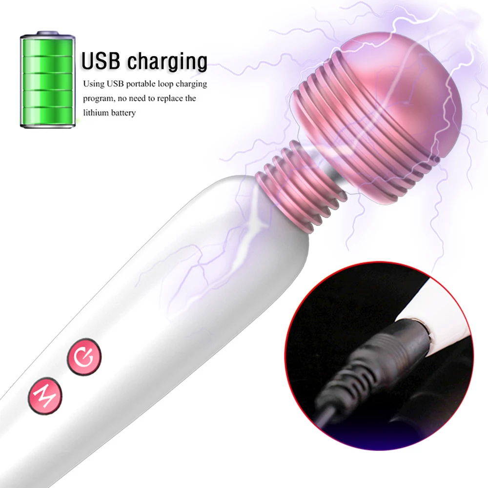 Волшебная палочка вибратор с головным убором точка G Стимулятор клитора Вагина