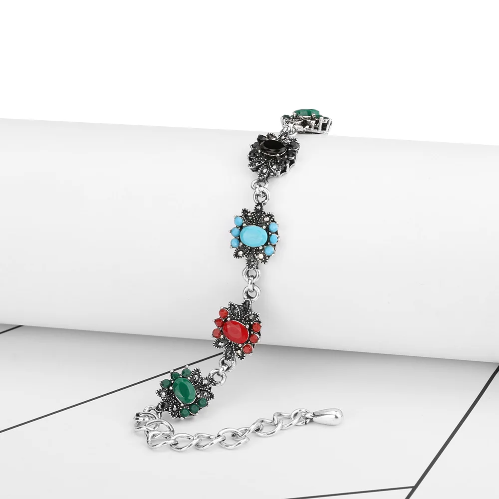 Женский винтажный браслет Kinel с цветами из кристаллов|bangles for women|bohemian braceletbracelet