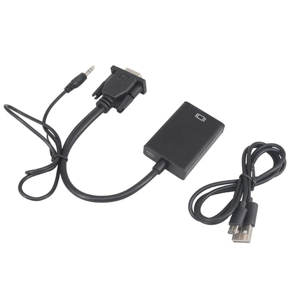 Высокое разрешение 1080 HD VGA папа к HDMI Женский адаптер кабель конвертер с аудио