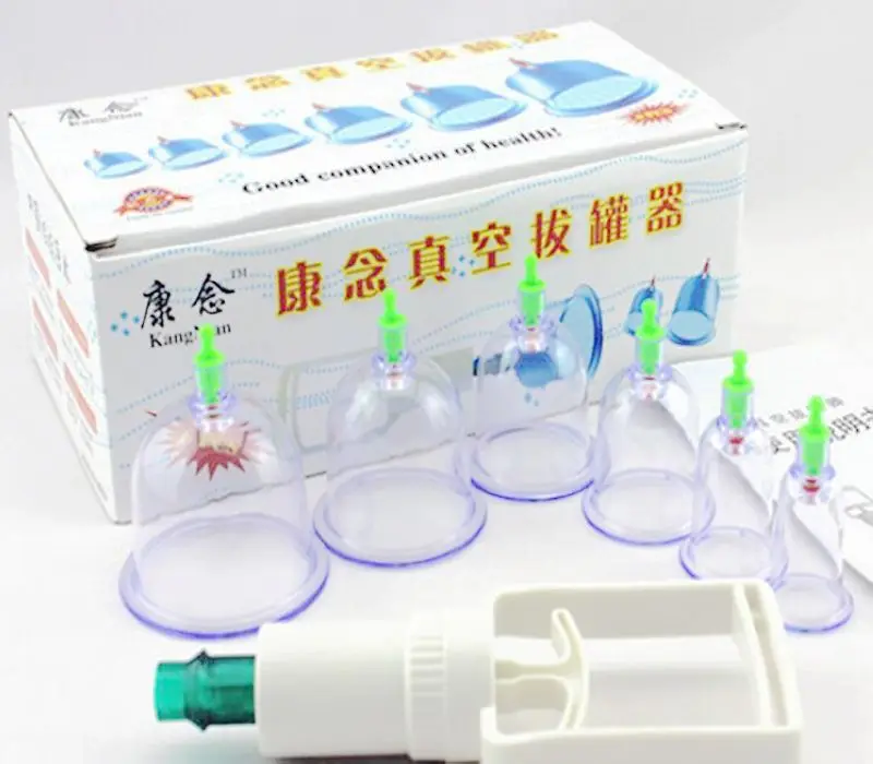 

6 cups/set Chinese Medical Vacuum Body Massager Magnetic Acupunture Vacuum Cupping Set Massage Therapy tens Hijama Health care