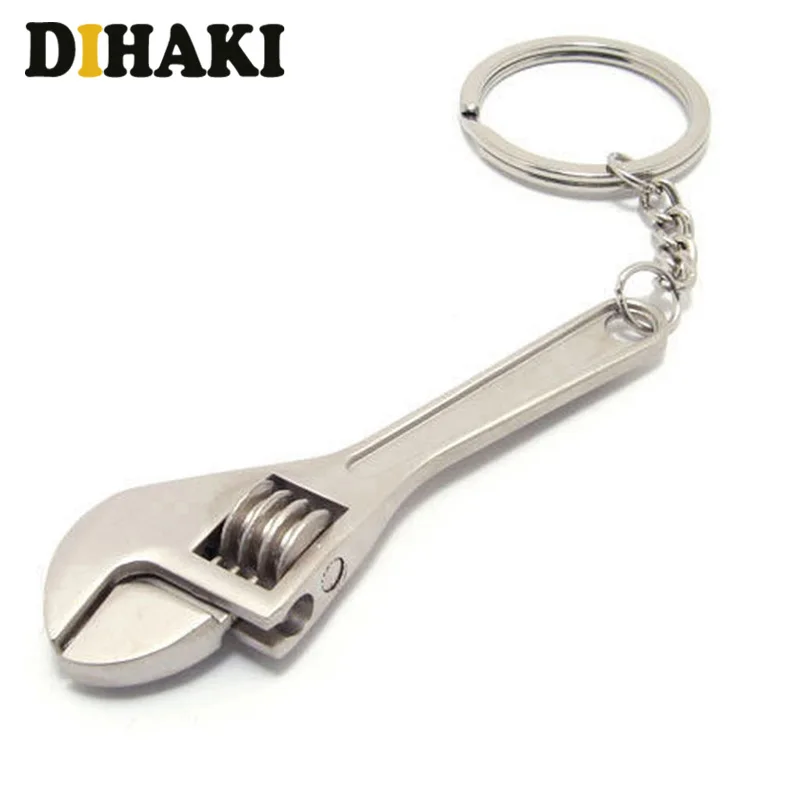 Cute Metal Adjustable Wrench Spanner Toy Keyring Keychain Tool Mini wrench screwdriver Creative gift tool for friends and family