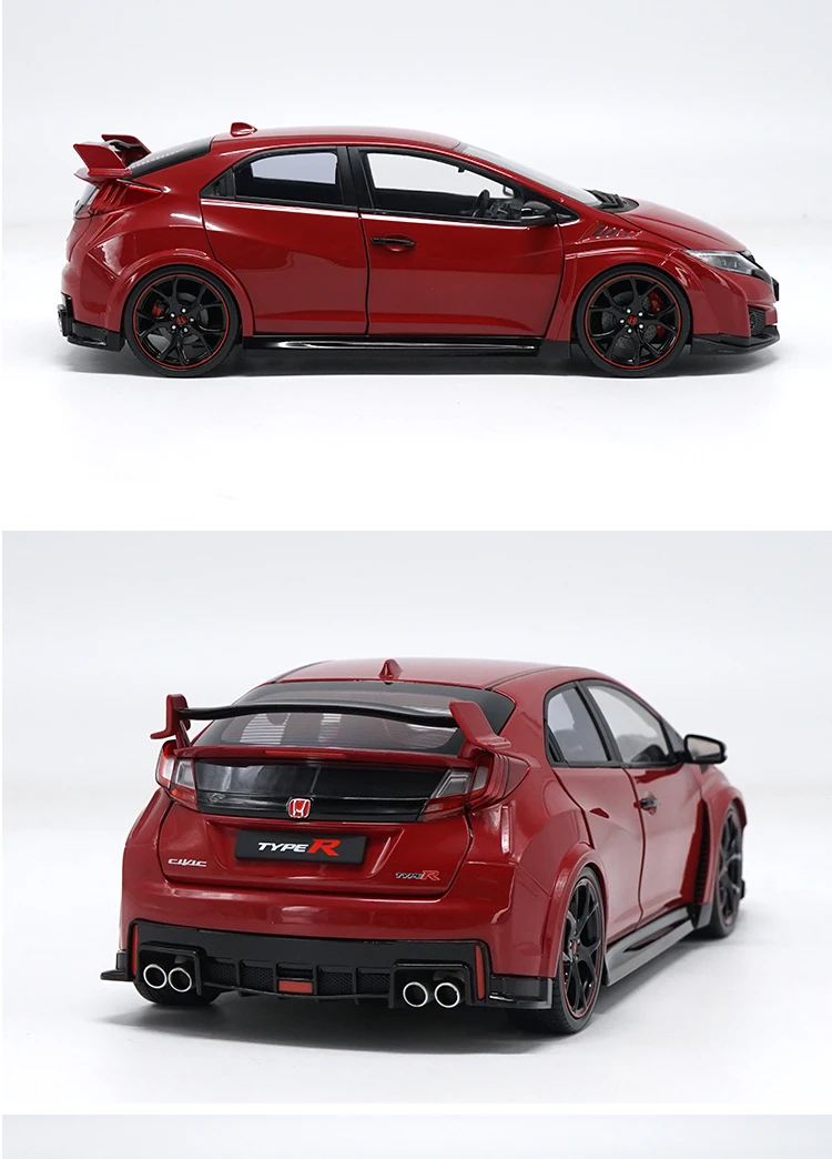 1/18 все новые Honda Ebbro Civic Тип R литая модель автомобиля игрушки для детей рождественские подарки оригинальные заводские игрушки коллекция