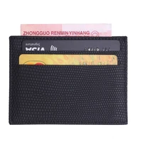 trassory lichee pattern womens and mens slim leather business card holder cover with 4 card slots and 1 money pouch