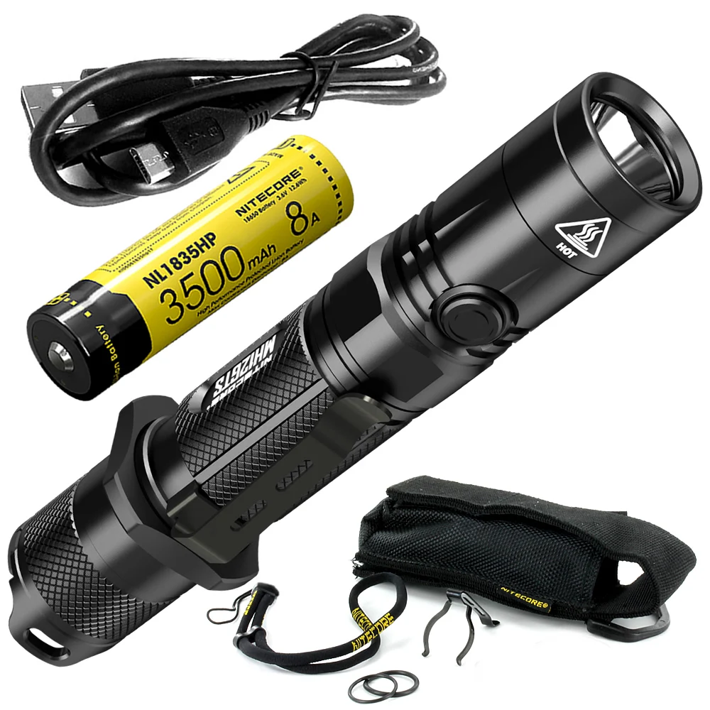 8A 3500mAh Nitecore 1800 LMs MH12GTS+ 18650 батарея микро USB перезаряжаемые тактические фонари CREE XPP35 HD светодиодный уличный поисковый фонарь - Испускаемый цвет: 8A 3500mAh