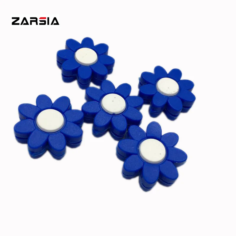 200 pcs Blue flowers design silcone tennis vibration dampeners/tennis racket vibration dampeners Reduce Tenis Racquet Vibration