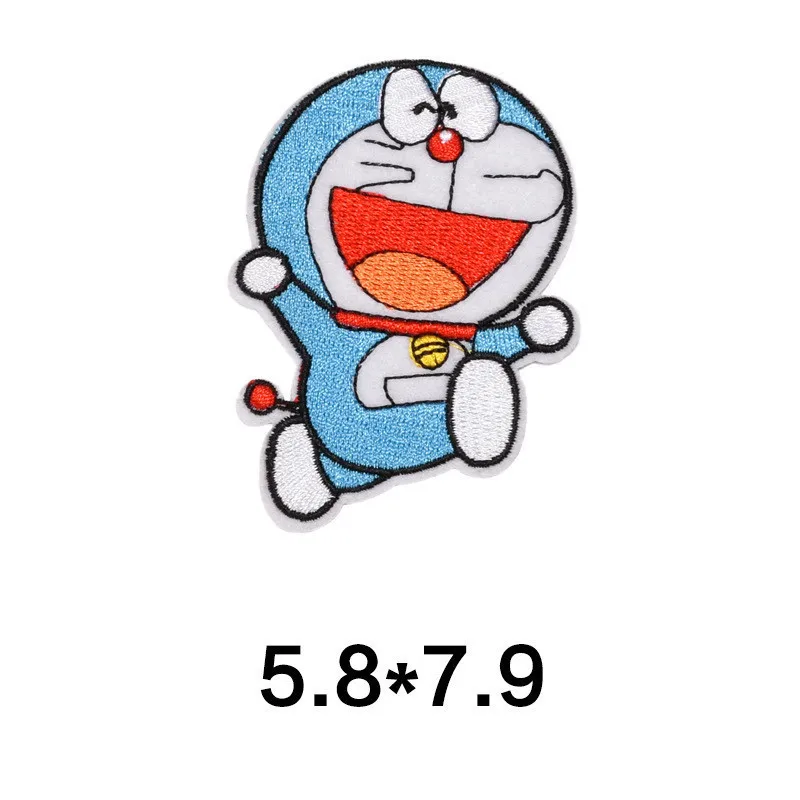 Изысканные Мультяшные нашивки с пайетками Doraemon, нашивка со звездами из фильма «Железный патчи» для одежды, детская одежда, наносимые с помощью утюга наклейки «сделай сам»