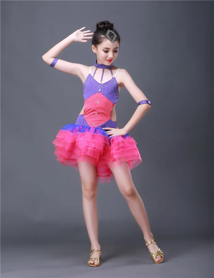 Детская одежда для латинских танцев костюм девочек 2017|children latin dancing|latin dancedance dress |