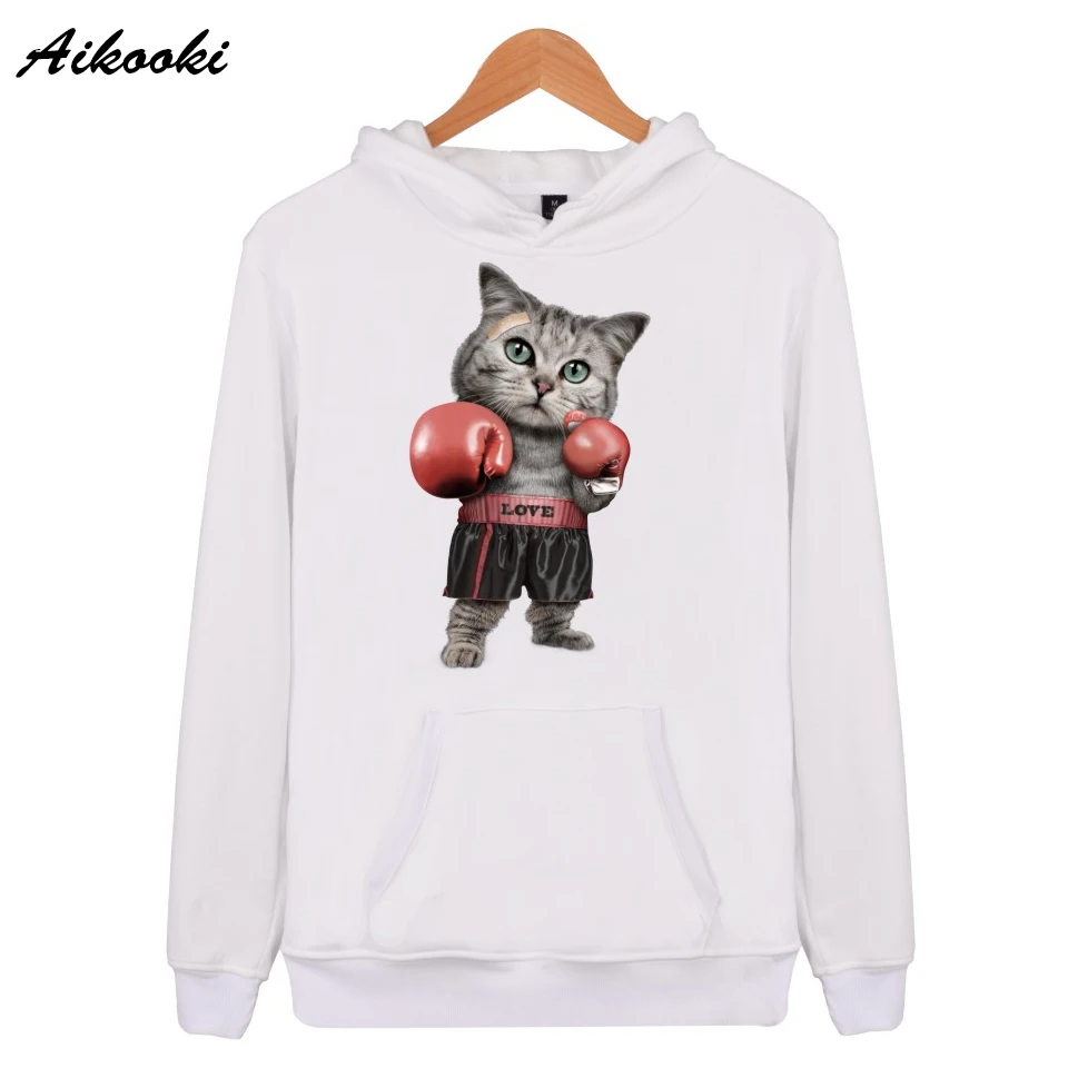 Новинка 2019 Забавный милый кот толстовка с капюшоном для девочек Повседневная