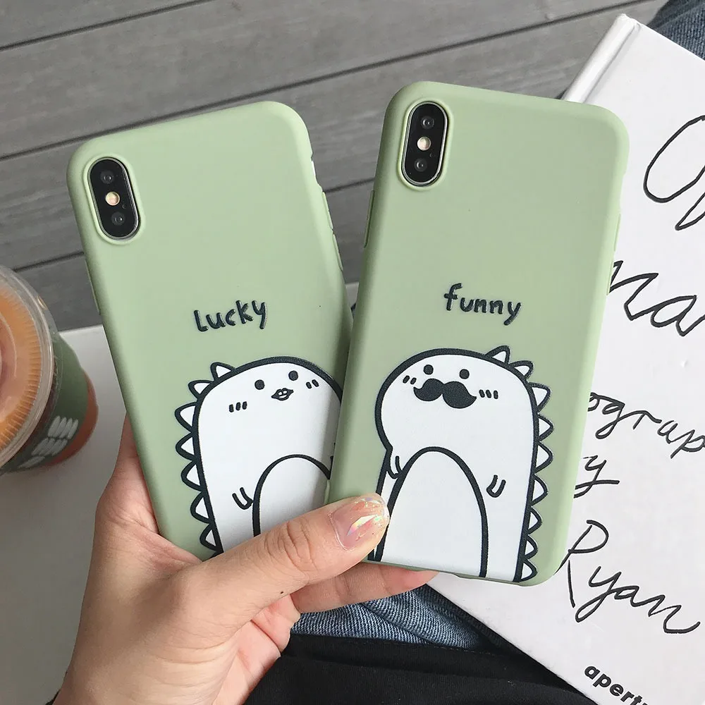 KISSCASE милый чехол для телефона с динозавром iPhone X XS XR Max рисунком 8 7 6S 6 Plus 5S SE 5 мягкий