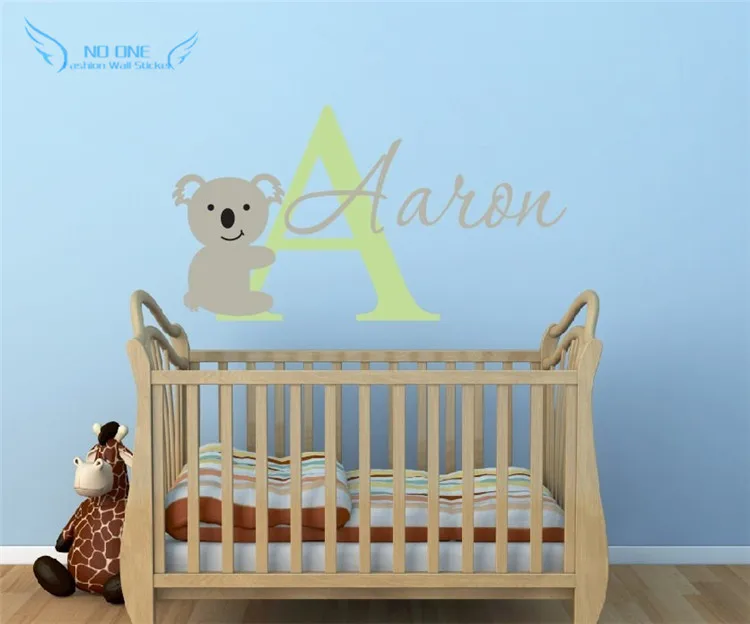 Индивидуальная Детская Наклейка с именем-Наклейка на стену Koala-Детская
