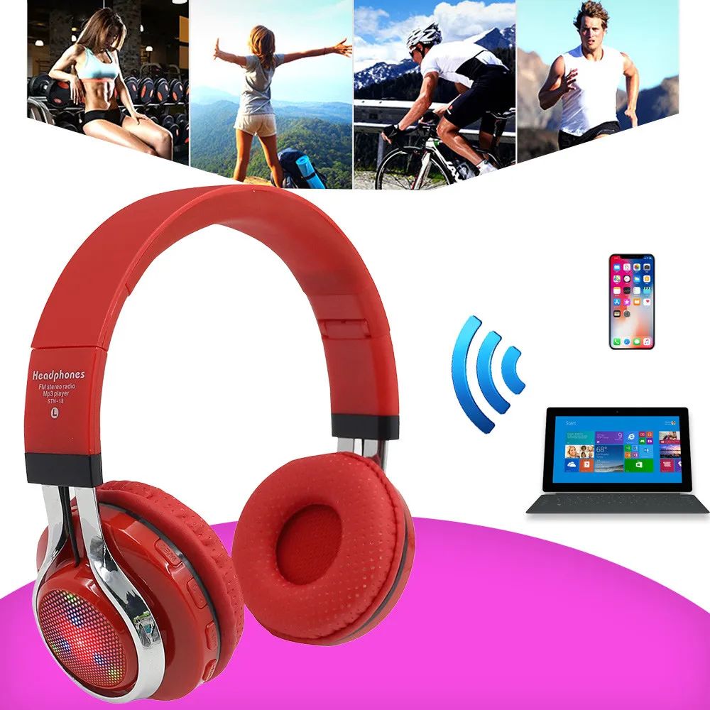 Беспроводные наушники Bluetooth 4,1, гарнитура с шумоподавлением, наушники и радио, музыка, игры, музыка, подарок, чат