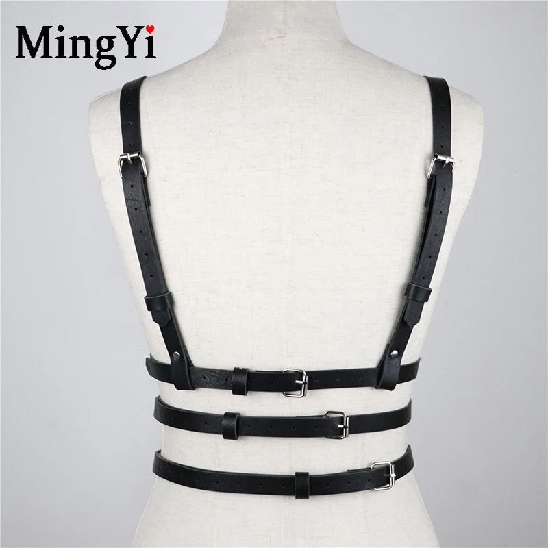 Кожаный бюстгальтер с ремнями Бралетт БДСМ сексуальное нижнее белье свободный в