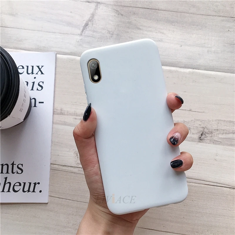 Силиконовый чехол ярких цветов для huawei y5, матовая милая мягкая задняя крышка из ТПУ для huawei honor 8s 8c, чехол - Цвет: white