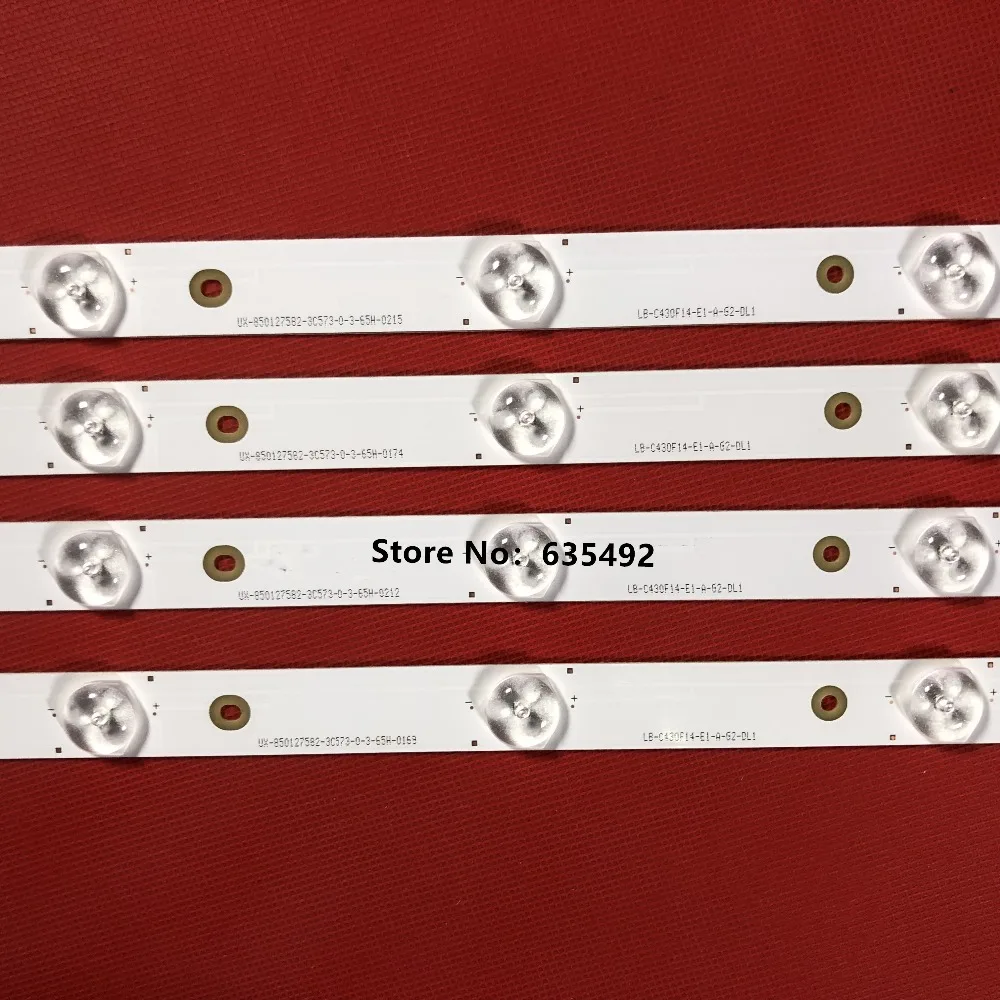 Светодиодная подсветка 855 мм 10 светодиодный s R/L типа для Chang hong 43 &quotTV СВЕТОДИОДНЫЙ