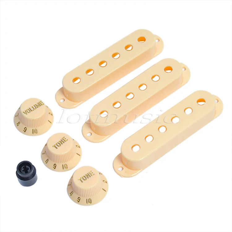 Желтый пластик гитарный Пикап Чехлы переключатель/1 громкость 2 тон наконечник