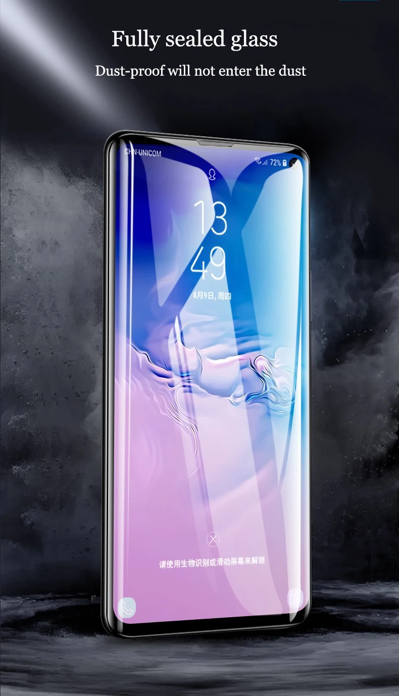 Ультрафиолет закаленное стекло для samsung s10 5G note 10pro 9 8 жидкая прозрачная пленка для Galaxy s10 s8 s9 plus защита экрана