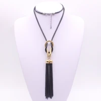 new product launch punk 2020 new fashion sweater chain cute simple wild long knot tassel ladies necklace wholesale long necklace
