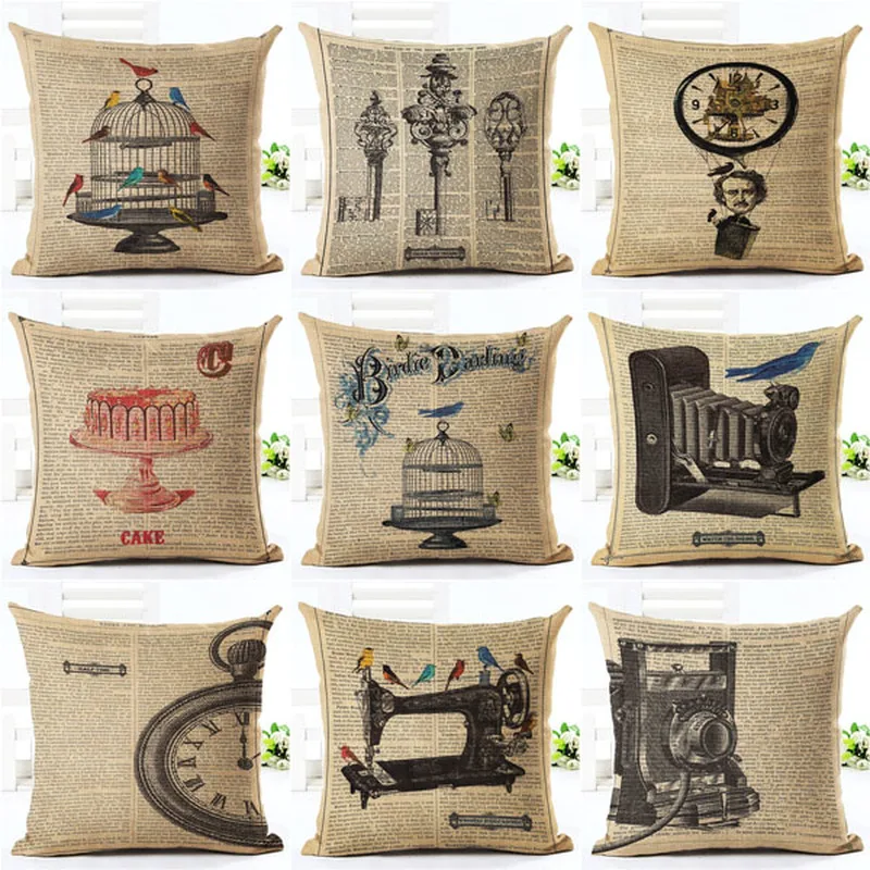 Внешняя торговля маленькие предметы из хлопка и льна в стиле ретро наволочка для