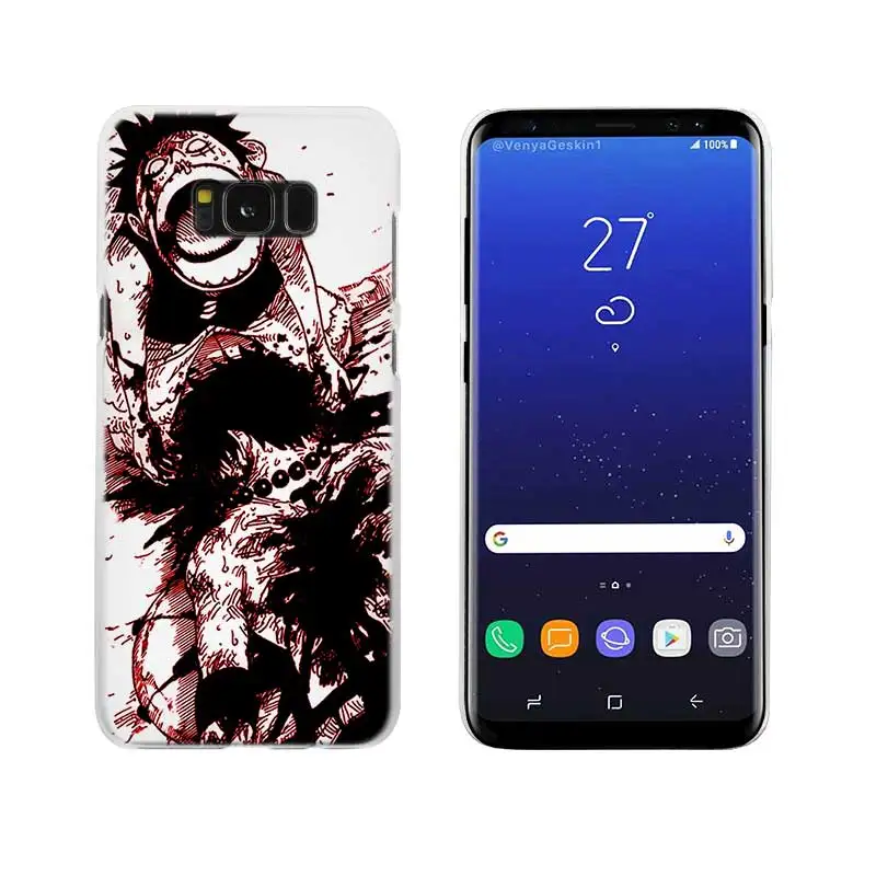 09 Чехол Sheli one piece Luffy прозрачный Note 10 9 pro, Жесткий Чехол для samsung Galaxy S4 S5 S6 S7 S8 S9 Plus Edge Mini s10 lite - Цвет: 09