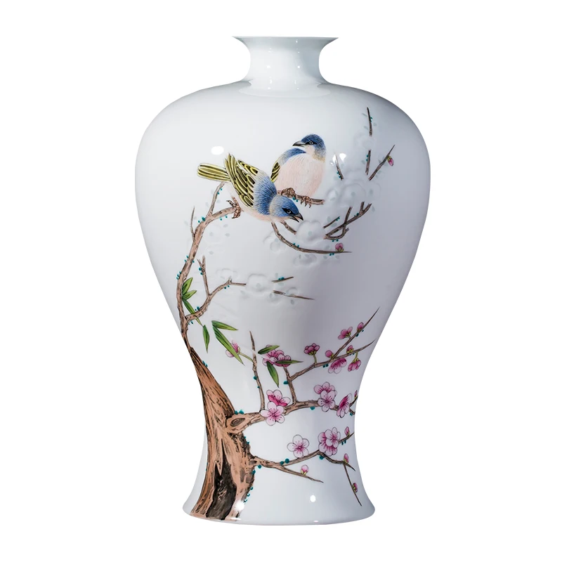 Керамические вазы Jingdezhen ручной росписи пастели цветущие сливы Пять цветочных