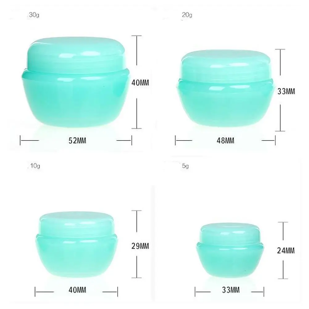 5PCS x 5g 10g 20g 30g Small Sample Containers Jars Pots w/ Lids Cases for Cream Lotion Cosmetic Makeup Oils Lip Balms Pigments