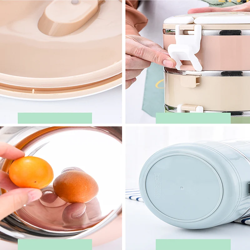 

3 4 Layer Thermos Thermal Portable Stainless Steel Food Container Leakproof Japanese Bento Box Plastic Lunch Box for Kids School