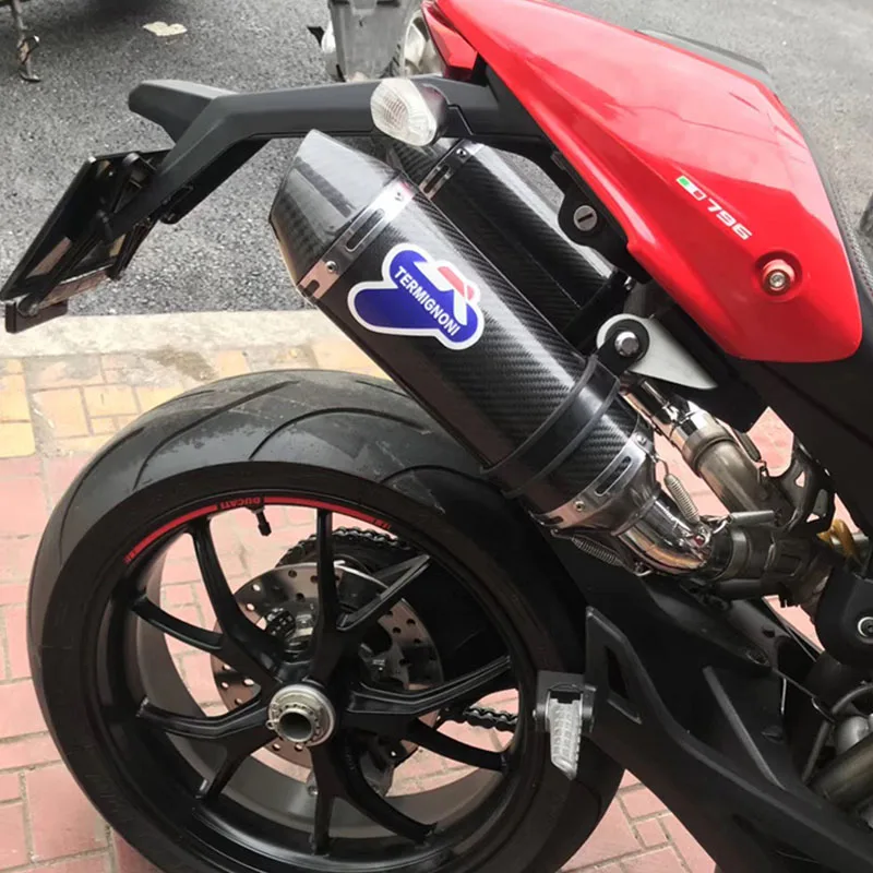 Мотоцикл TERMIGNONI выхлопная труба глушителя полная система Соединительная труба с DB Killer Slip-On выхлопная труба для DUCATI 696 795 796 848
