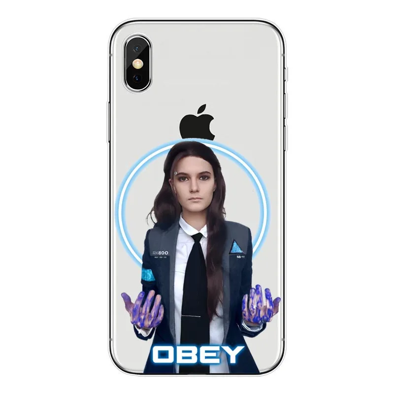 Detroit Been Human Android RK800 Connor Kara Мягкие силиконовые чехлы для телефонов iphone MAX XR 8 8Plus 7 7Plus