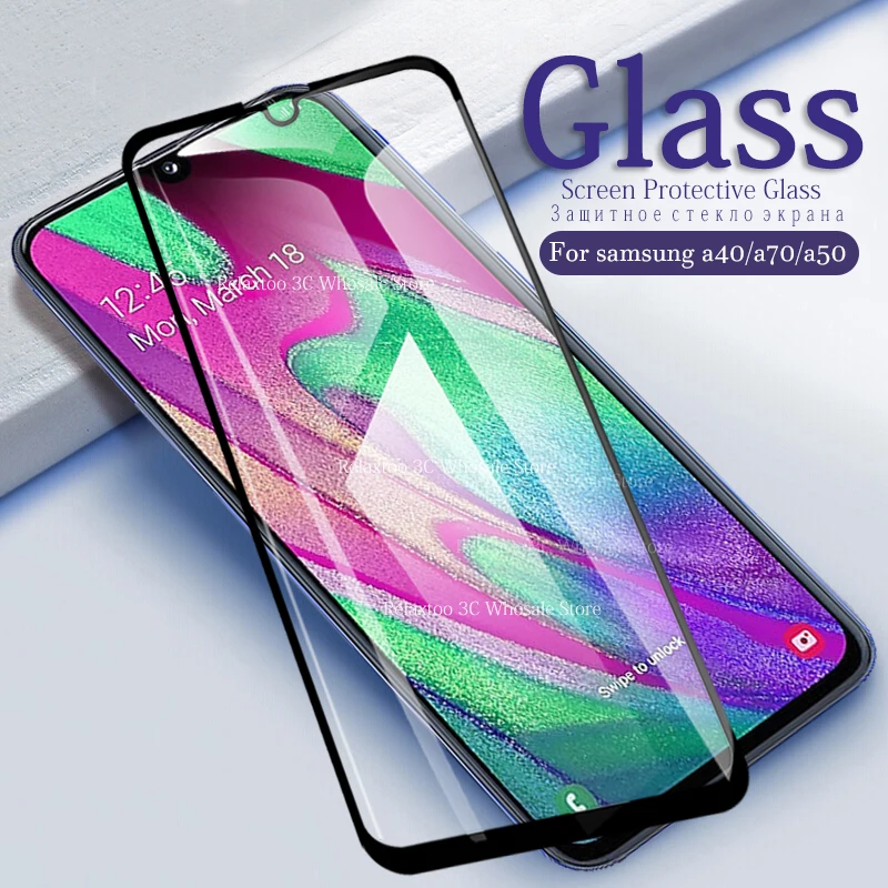 3D Защитное стекло для samsung A50 закаленное galaxy A40 A70 samsun galax 40 50 70 40a 50a 70a