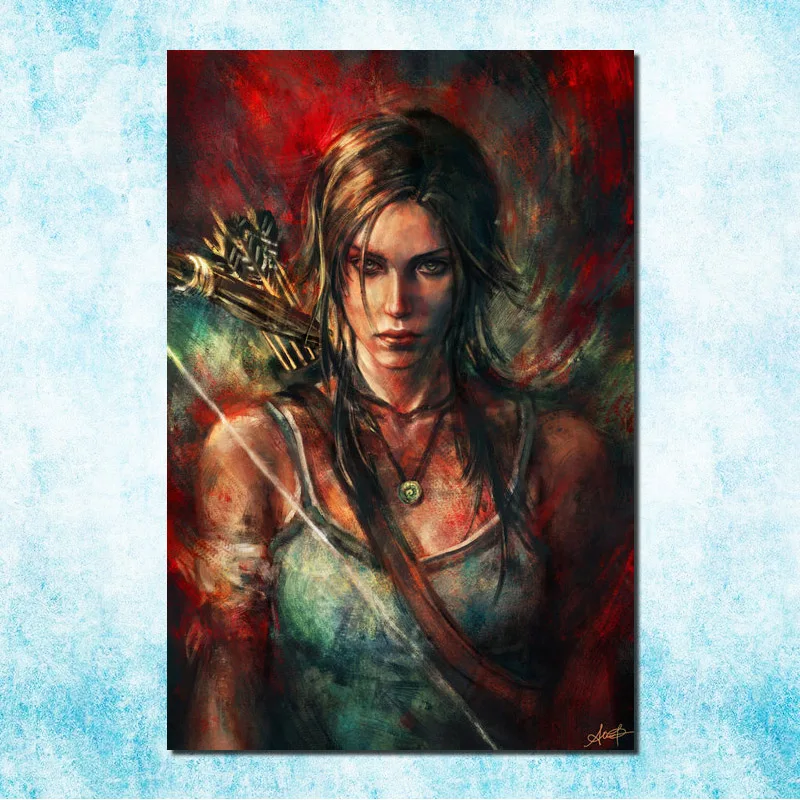 click Tomb Raider Лара Крофт Искусство Шелковый Холст печати плакатов 13x20 24x36 дюймов новая игра стены картину дома номер(больше)-4 - Цвет: click