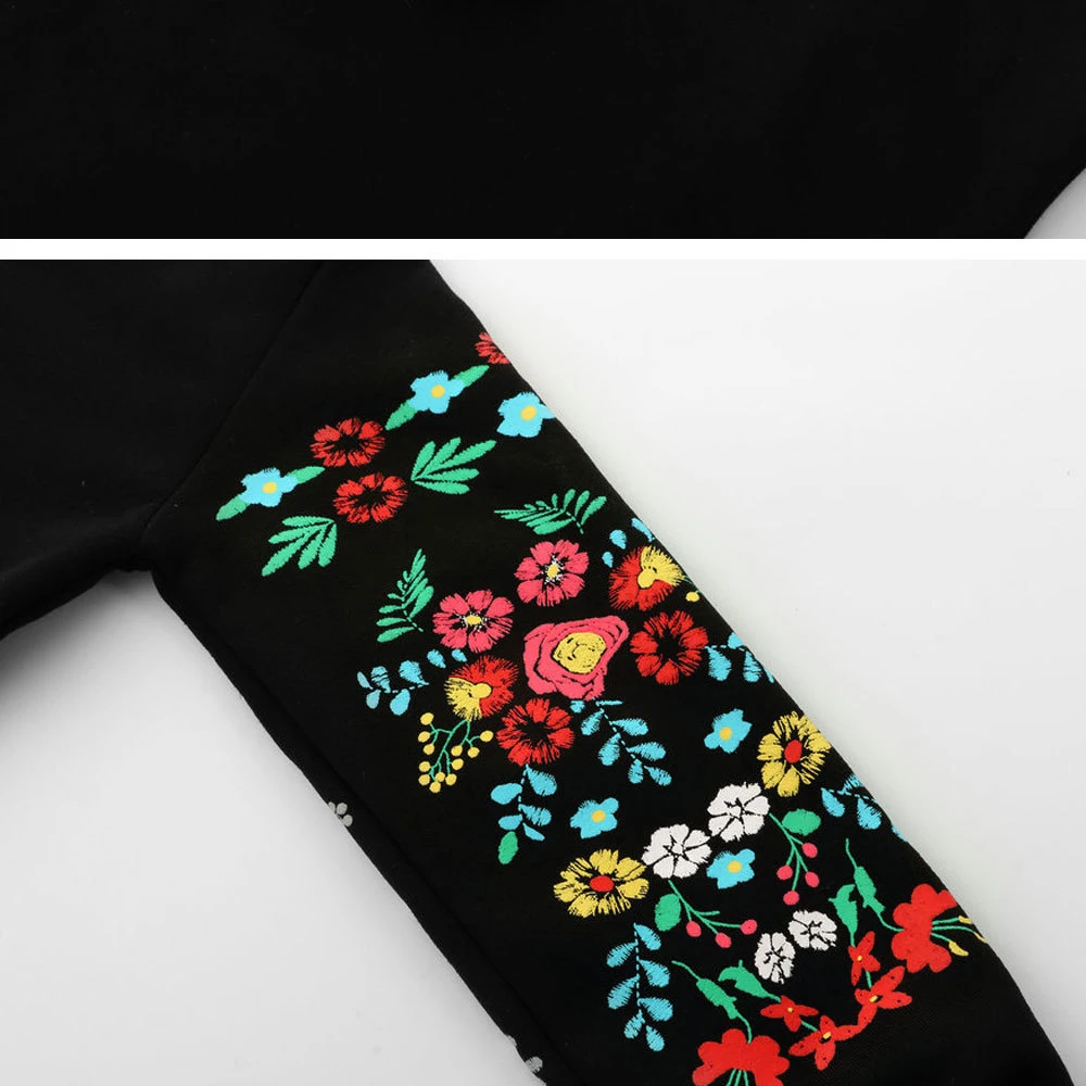 Для женщин Повседневное Весна готический с длинным рукавом Черный цвет Большие