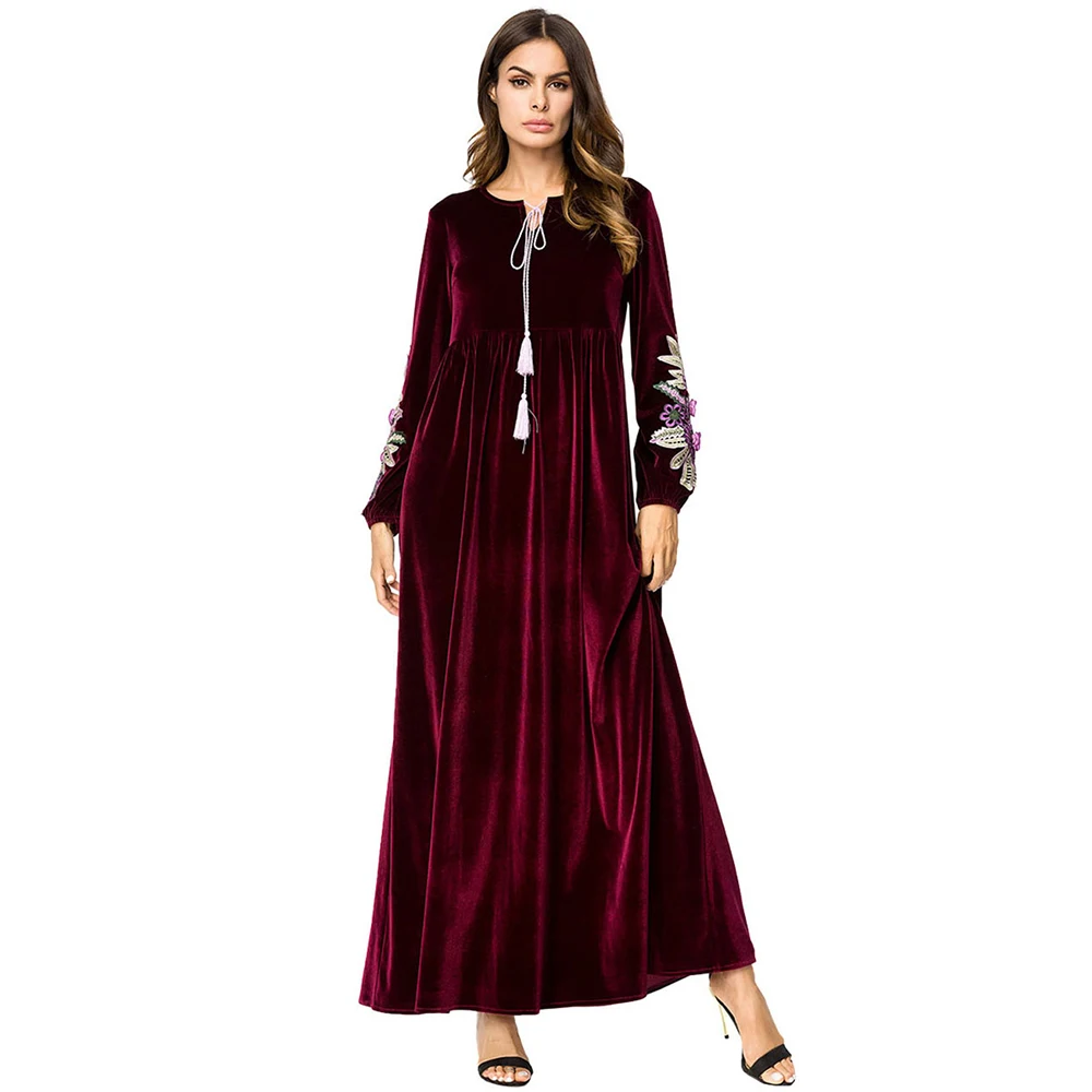 Babalet Для женщин Элегантный мусульманин осень-зима НОВЫЙ Ислам Дубаи платье