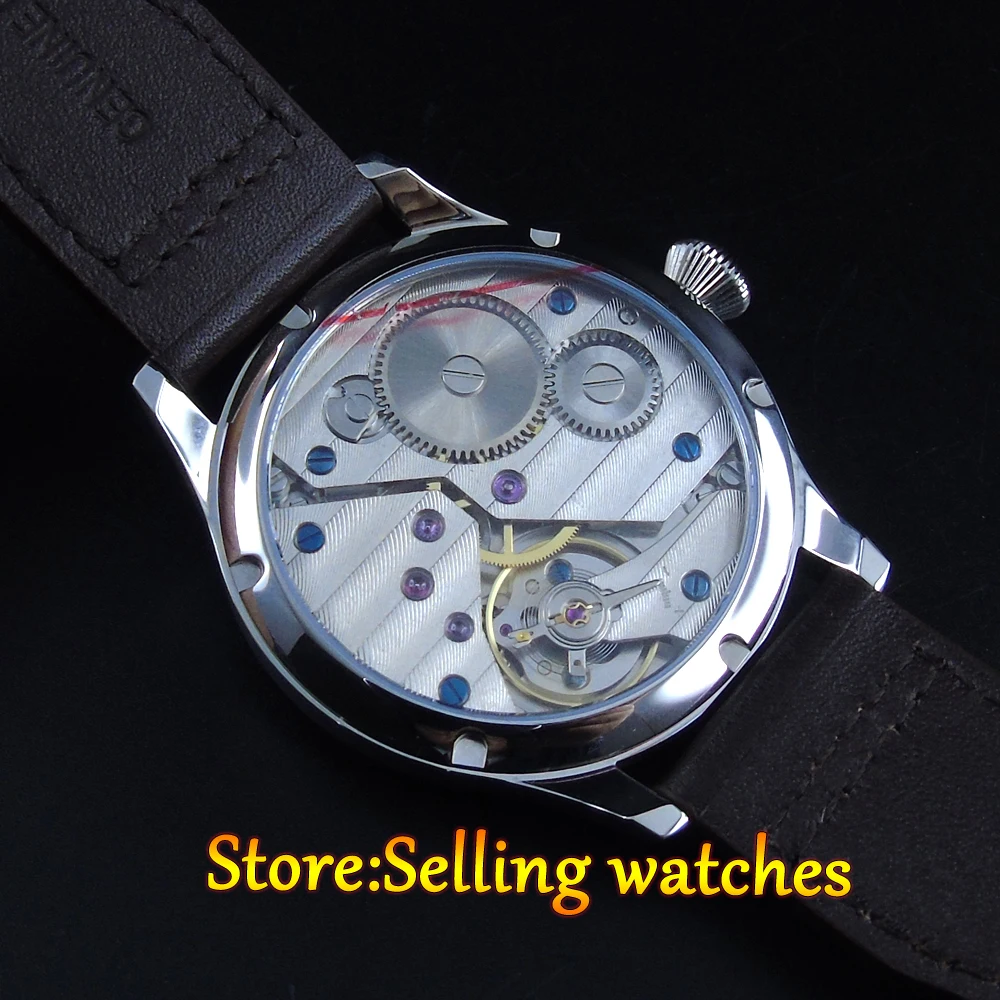 Механические Мужские часы с черным циферблатом parnis 6497 44 мм 3600|watch men|watch men mechanicalwatch