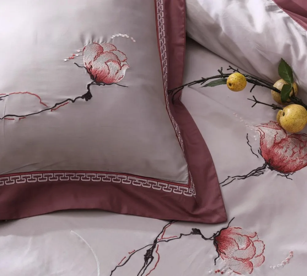 Высококачественный Комплект постельного белья с китайской вышивкой комплект из