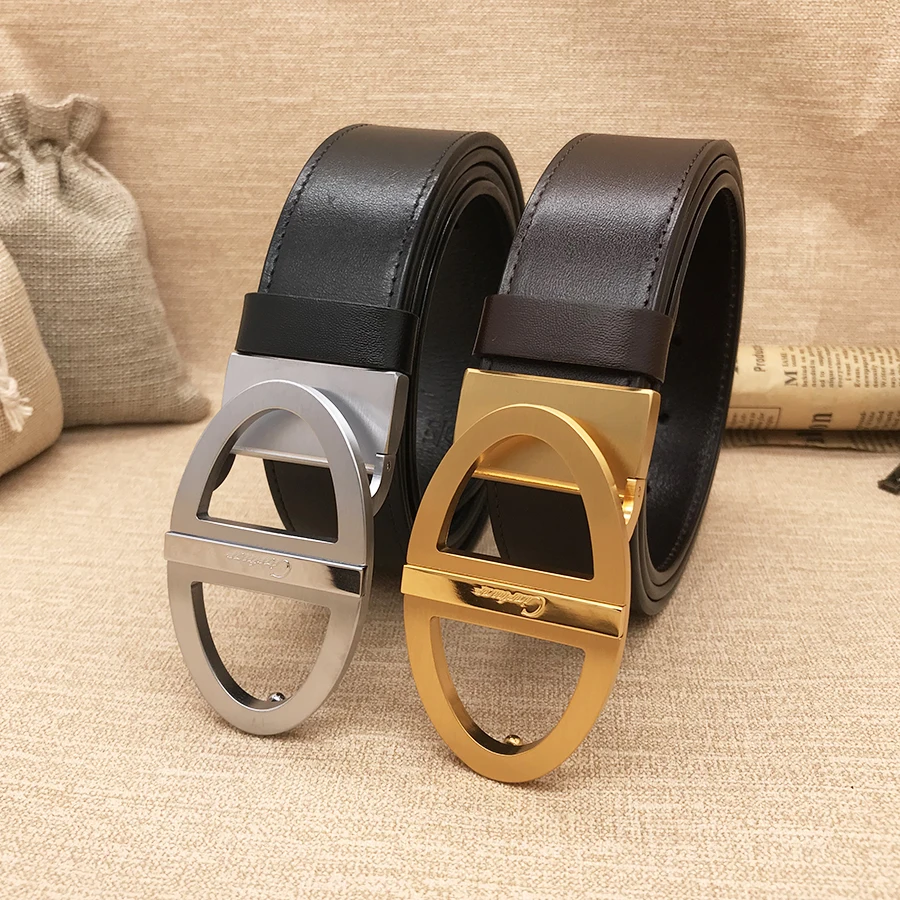 Новый дизайнерский ремень для мужчин 2020 высокого качества из натуральной кожи