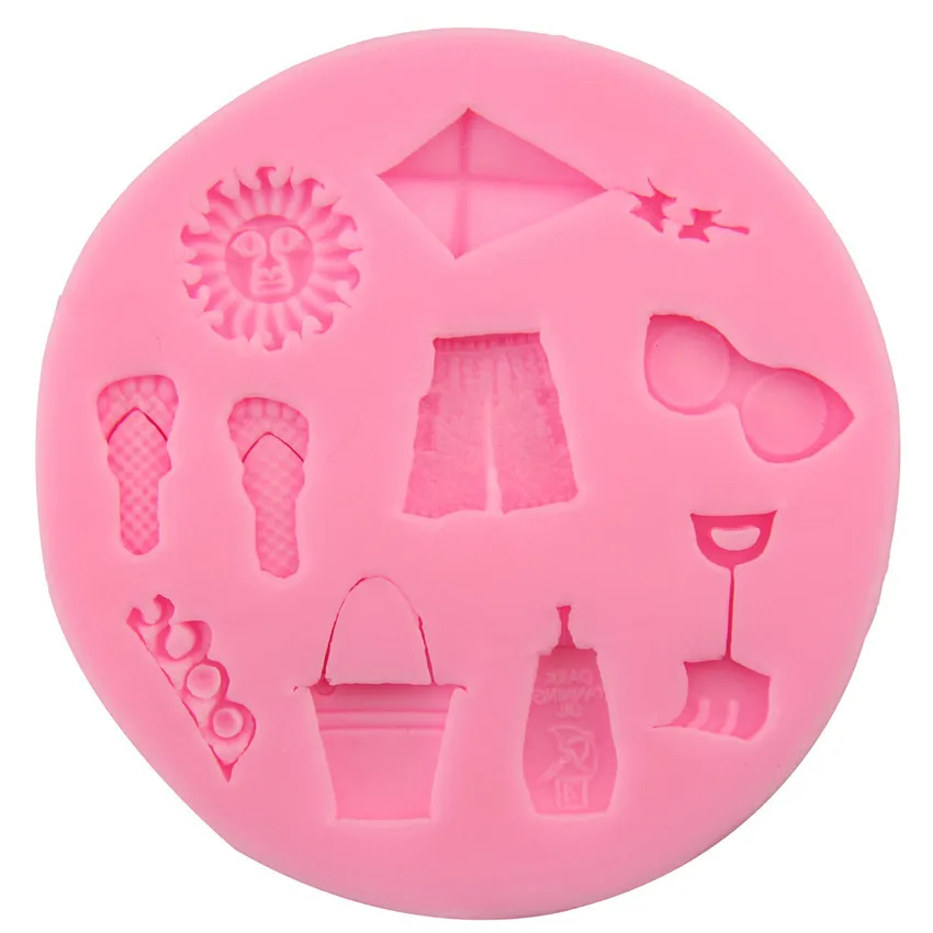 Beach Items Silicone Cake Decorating Moulds Fondant Sugar Chocolate Mold Tool | Дом и сад