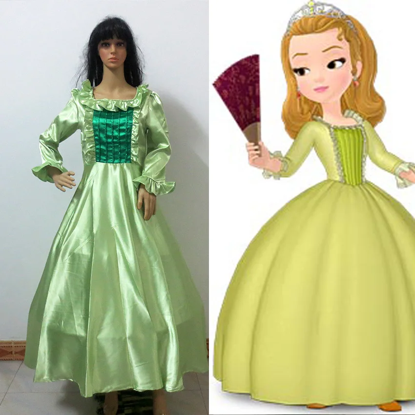 

Одежда для взрослых, женское платье, платье Софии первой, янтарь, костюм принцессы для косплея