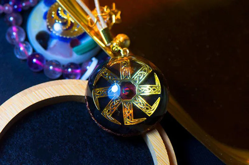 AURAREIKI Orgonite Шарм Подвеска натуральный кристалл излучения подвеска Рэйки Orgonite благословение счастливый кулон ювелирные изделия для женщин C0123