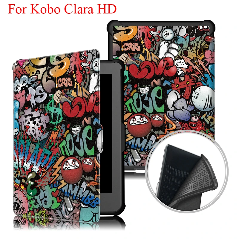 Умный чехол из искусственной кожи для KOBO Clear HD 2018 мягкий силиконовый защитный ТПУ