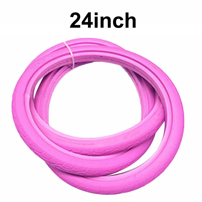 Purple-241 38 Бескамерные Твердые надувные шины для велосипеда, взрывозащищенные велосипедные шины с фиксированной передачей, многоцветные шины для города, 700x23C 24*1 3/8 - Цвет: Purple-241 38