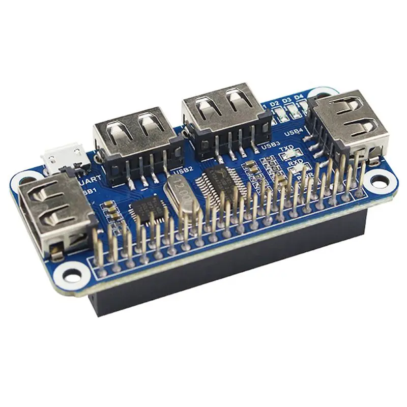 4 порта usb-хаб HAT для Raspberry Pi 3 / 2 Zero W удлинительная Плата USB/UART последовательной