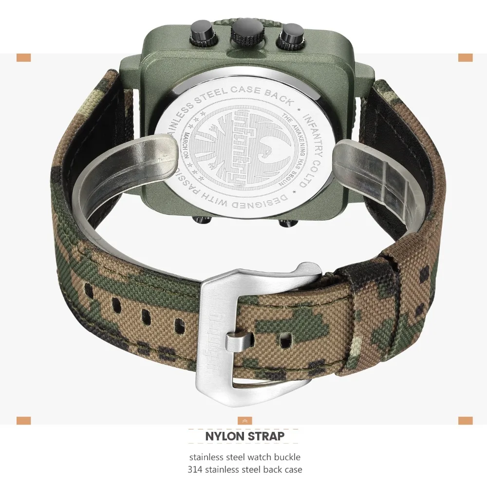 Пехота военные часы Для мужчин светодиодный цифровой кварцевые s лучший бренд